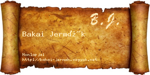 Bakai Jermák névjegykártya